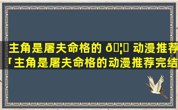 主角是屠夫命格的 🦆 动漫推荐「主角是屠夫命格的动漫推荐完结」